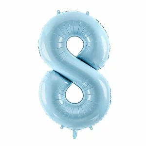 Balon decorativ cifra 8 - 86cm albastru
