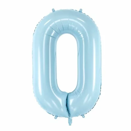 Balon decorativ cifra 0 - 86cm albastru