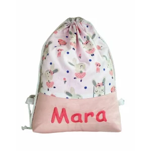 Rucsac textil Pink Bunny