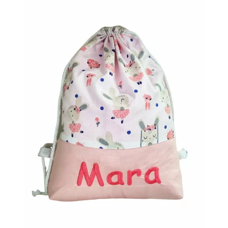 Rucsac textil Pink Bunny