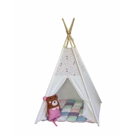 Cort teepee + saltea Minnie Mouse Pink