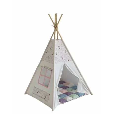 Cort teepee + saltea Minnie Mouse Pink