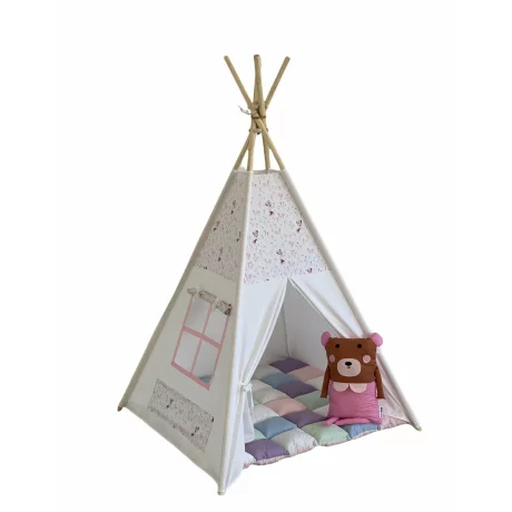 Cort teepee + saltea Minnie Mouse Pink