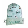 Rucsac textil Race Car Green