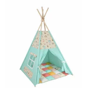 Cort teepee + saltea Indie Blue