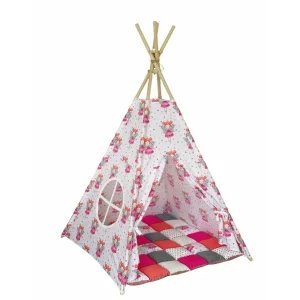 Cort teepee + saltea Pink Angel