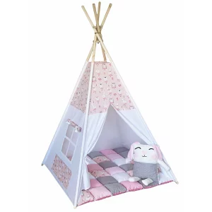 Cort teepee + saltea Rose Bunny