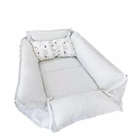 Babynest reversibil Bunny White