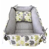 Babynest reversibil Grey Elephant