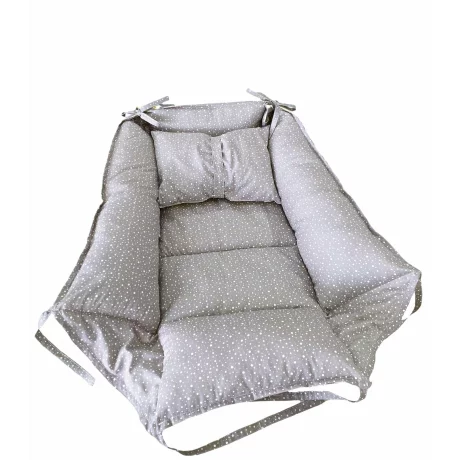 Babynest reversibil Grey Elephant