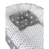 Babynest reversibil Grey Star