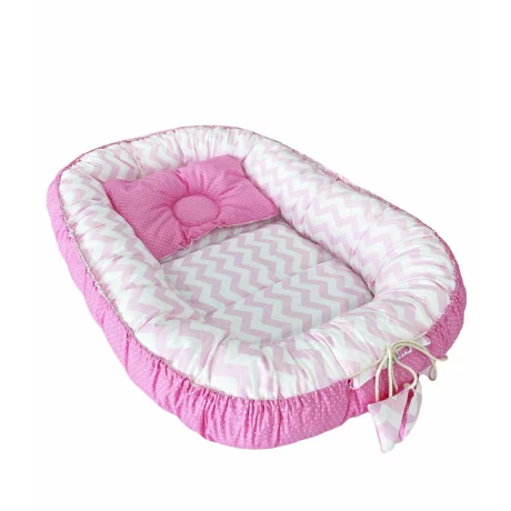 Babynest reversibil Pink Star