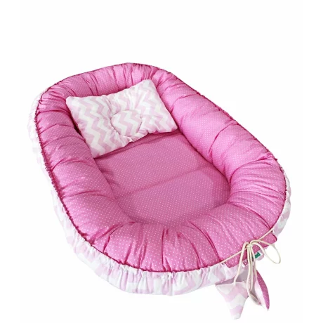 Babynest reversibil Pink Star