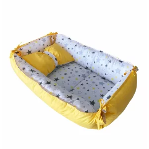 Babynest reversibil Yellow Star