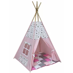 Cort teepee + saltea Pink Castle