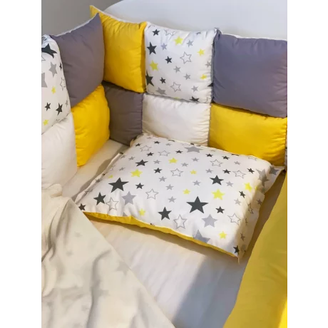 Set complet aparatori patchwork Yellow Star
