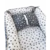 Babynest reversibil Star white-grey