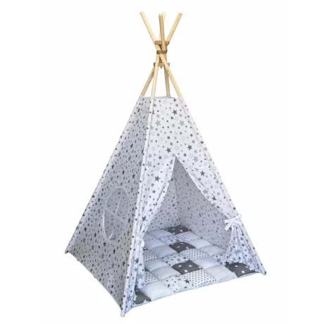 Cort teepee + saltea White Stars