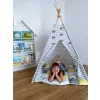 Cort teepee + saltea Baby Grey Elephant