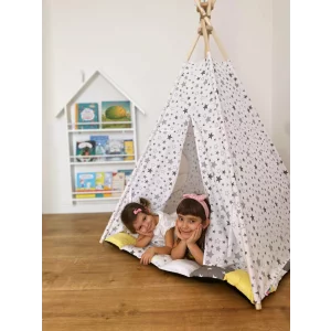 Cort teepee + saltea White Stars