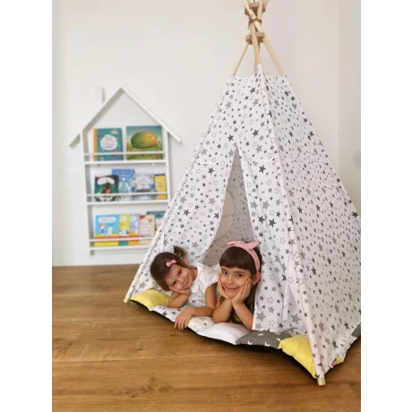 Cort teepee + saltea White Stars