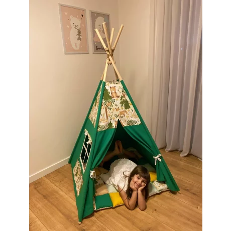 Cort teepee + saltea Forest Animals