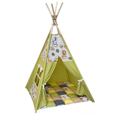 Cort de joaca teepee + saltea Safari