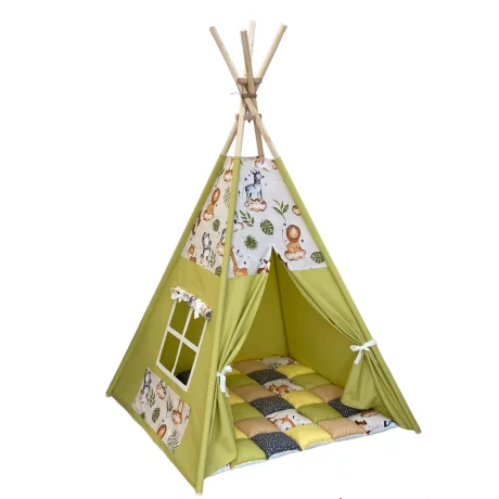 Cort de joaca teepee + saltea Safari