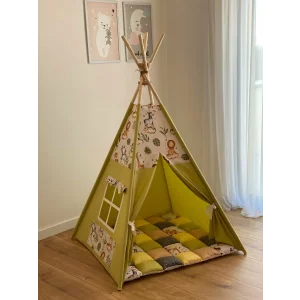 Cort de joaca teepee + saltea Safari