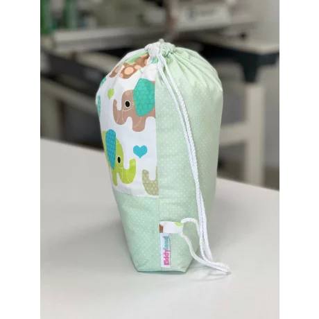 Rucsac textil elefantul verde