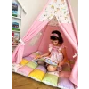 Cort de joaca teepee + saltea happy pink