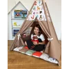 Cort de joaca teepee + saltea animals