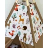 Cort de joaca teepee + saltea animals