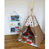 Cort de joaca teepee + saltea animals