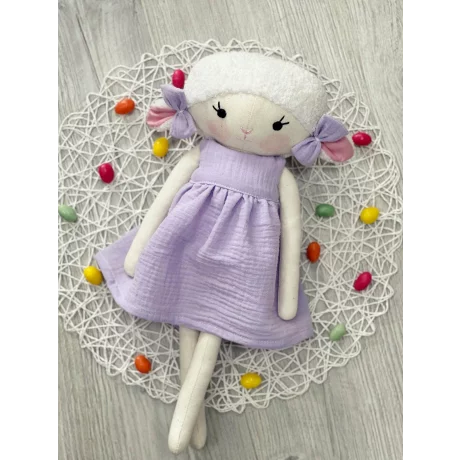 Jucărie textilă handmade oița mov