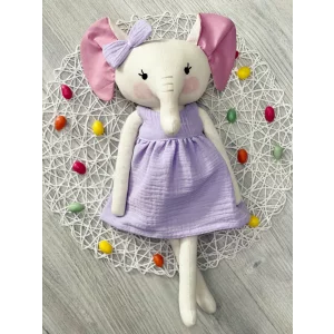 Jucărie textilă handmade elefant mov