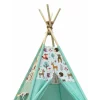 Cort de joaca teepee + saltea green animals