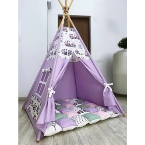 Cort de joaca teepee + saltea purple town