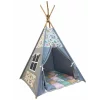 Cort de joaca teepee + saltea grey animals
