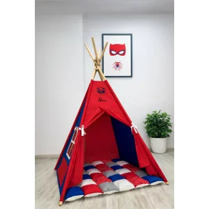 Cort de joaca teepee + saltea Spiderman