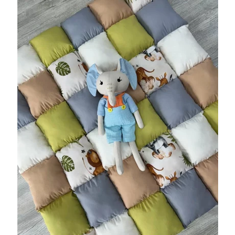 Cort de joaca teepee + saltea Safari Crem