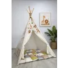 Cort de joaca teepee + saltea Safari Crem