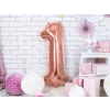 Balon decorativ cifra 1 - 86cm rose gold