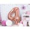 Balon decorativ cifra 4 - 86cm rose gold