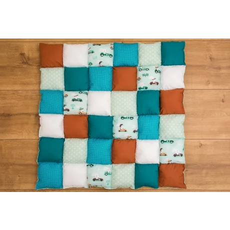 Cort teepee + saltea Bunny Race Car Green
